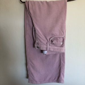 Topshop corduroy pink lilac wide leg pants size 28